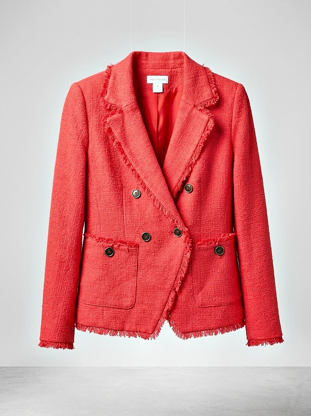 House of Harlow 1960 Frayed Trim Blazer in Pink Like New